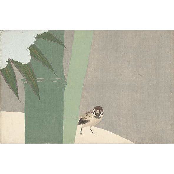 Akoestisch Paneel 'Bamboe in de sneeuw'