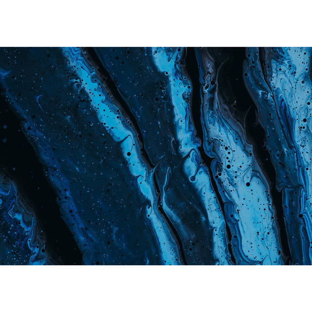 Kunssst akoestisch paneel Akoestisch paneel 'Blue Oil' akoestisch paneel geluidsdemping kunst werk kamer galm muur