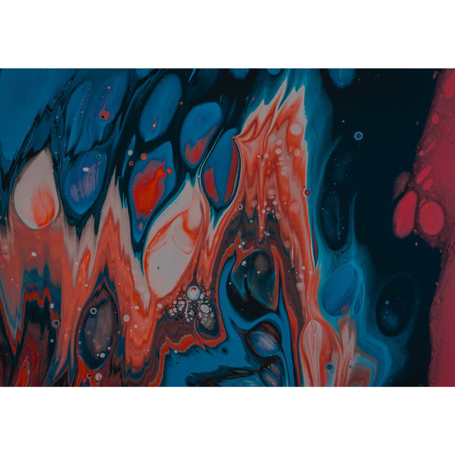 Akoestisch paneel 'Marble Blue and Orange'