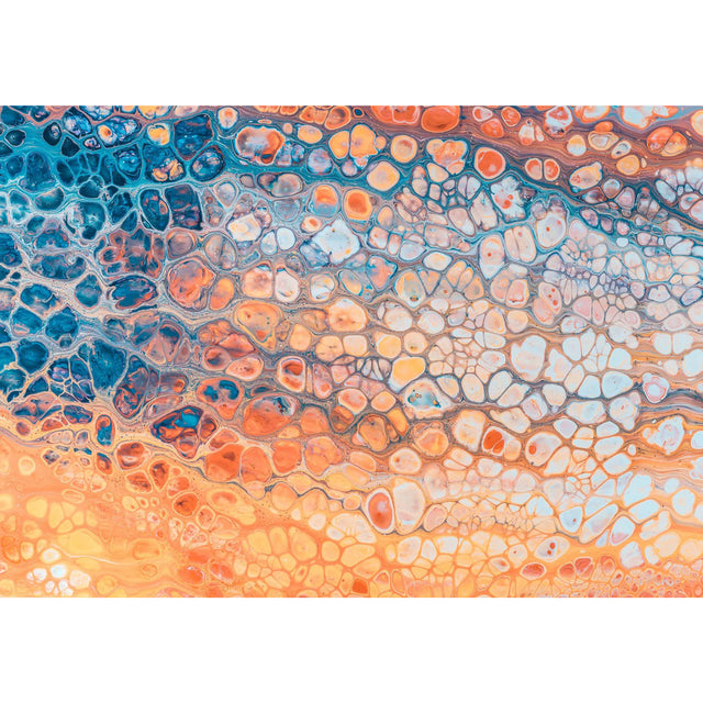 Akoestisch paneel 'Marble Orange and Blue'