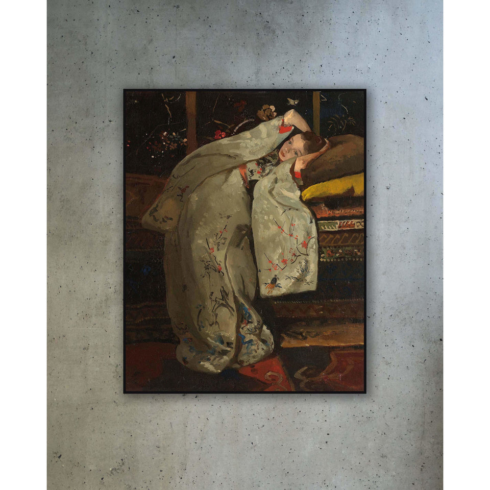 Akoestisch Paneel 'Meisje in witte kimono'