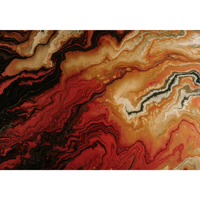 Kunssst akoestisch paneel Akoestisch paneel 'Mineral Orange and Yellow' akoestisch paneel geluidsdemping kunst werk kamer galm muur