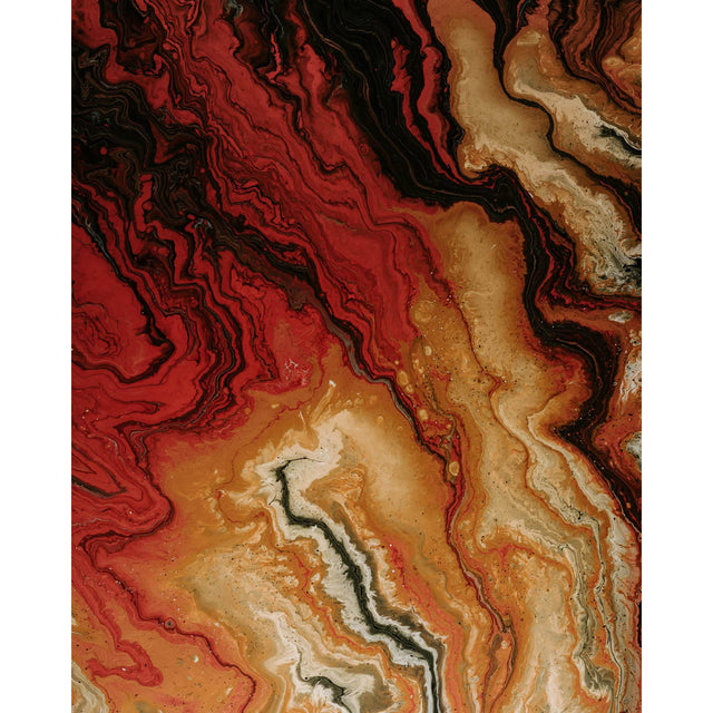 Kunssst akoestisch paneel Akoestisch paneel 'Mineral Orange and Yellow' akoestisch paneel geluidsdemping kunst werk kamer galm muur