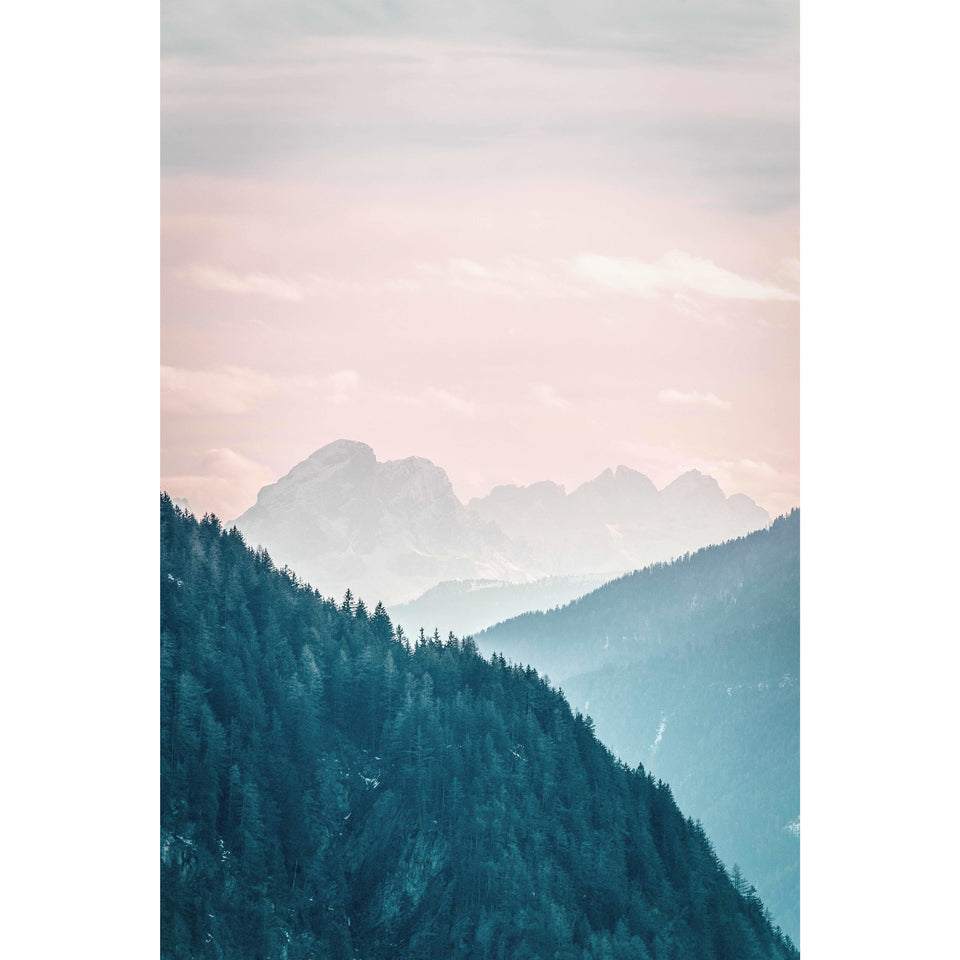 Kunssst akoestisch paneel Akoestisch paneel 'Morning Mountains' akoestisch paneel geluidsdemping kunst werk kamer galm muur
