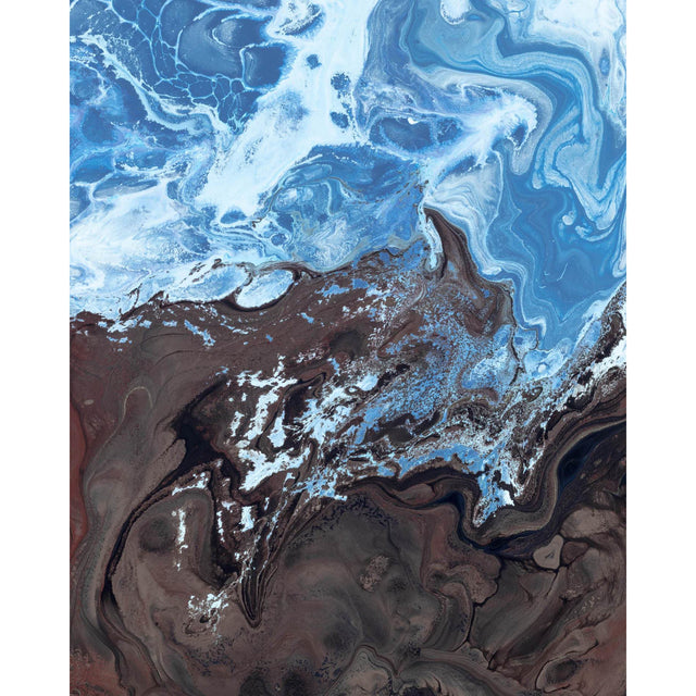 Kunssst akoestisch paneel Akoestisch paneel 'Ocean Black and Blue' akoestisch paneel geluidsdemping kunst werk kamer galm muur