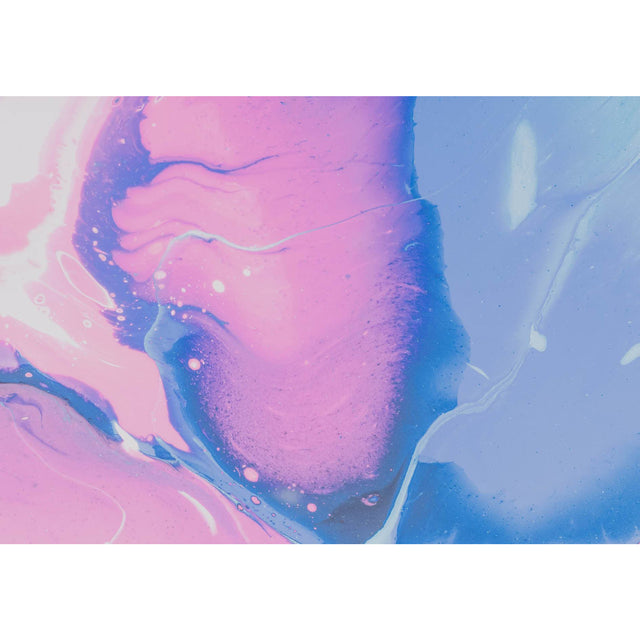 Kunssst akoestisch paneel Akoestisch paneel 'Oil pink and blue' akoestisch paneel geluidsdemping kunst werk kamer galm muur