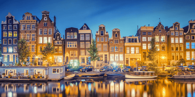 KUNSSST Amsterdamse gracht (Amsterdam Canal) akoestisch paneel geluidsdemping kunst werk kamer galm muur