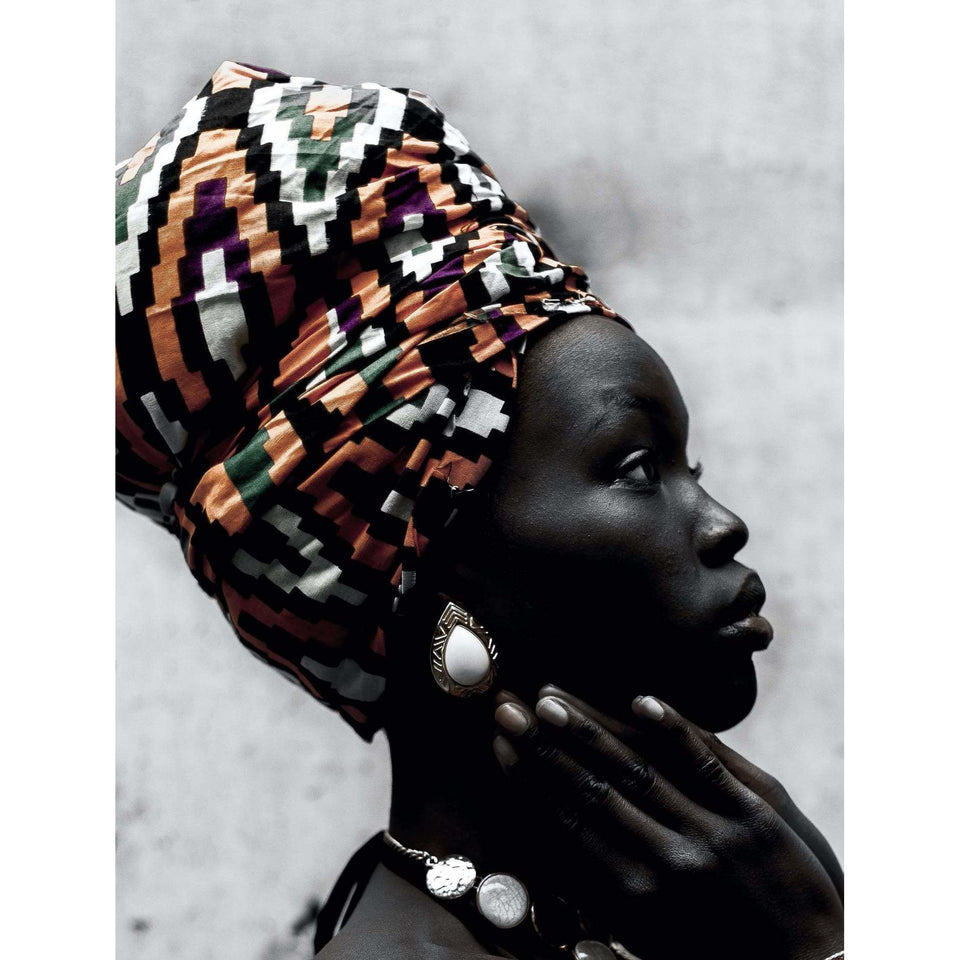 Kunssst akoestisch paneel Akoestisch paneel 'African Woman' akoestisch paneel geluidsdemping kunst werk kamer galm muur