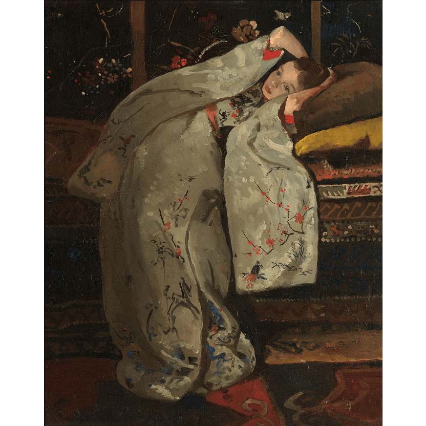 Akoestisch Paneel 'Meisje in witte kimono'