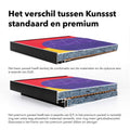 Kunssst akoestisch paneel Akoestisch paneel 'Ocean Black and Blue' akoestisch paneel geluidsdemping kunst werk kamer galm muur